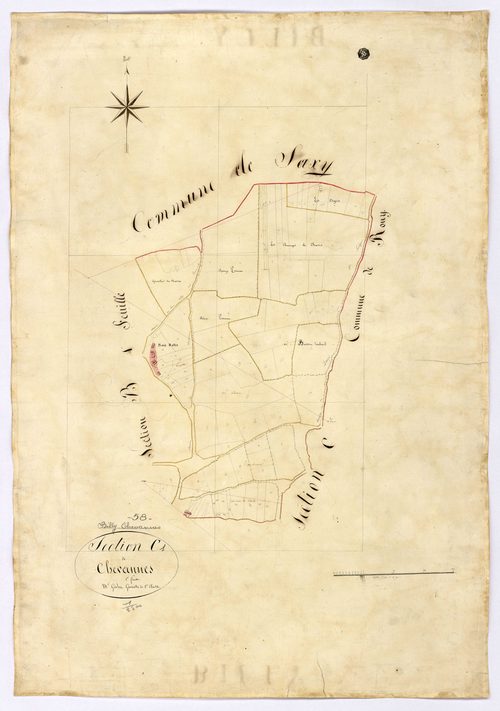 Billy-Chevannes, cadastre ancien : plan parcellaire de la section C dite de Chevannes, feuille 1