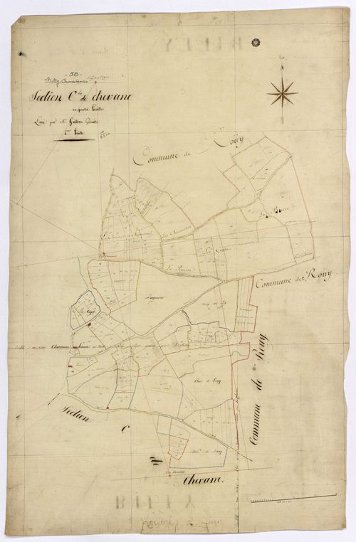 Billy-Chevannes, cadastre ancien : plan parcellaire de la section C dite de Chevannes, feuille 4