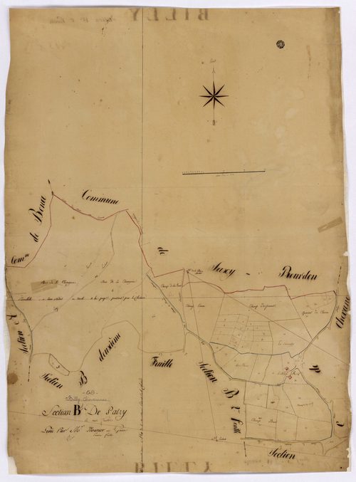 Billy-Chevannes, cadastre ancien : plan parcellaire de la section B dite de Patry, feuille 1