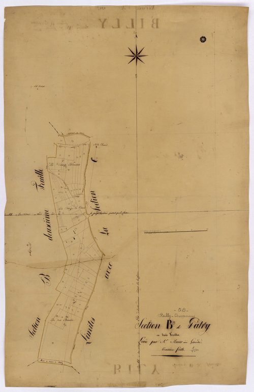 Billy-Chevannes, cadastre ancien : plan parcellaire de la section B dite de Patry, feuille 3