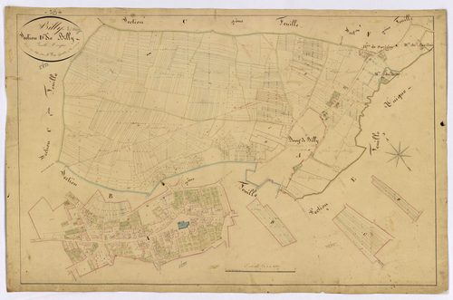 Billy-sur-Oisy, cadastre ancien : plan parcellaire de la section D dite de Billy