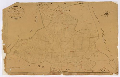 Billy-sur-Oisy, cadastre ancien : plan parcellaire de la section G dite de Charmois, feuille 1
