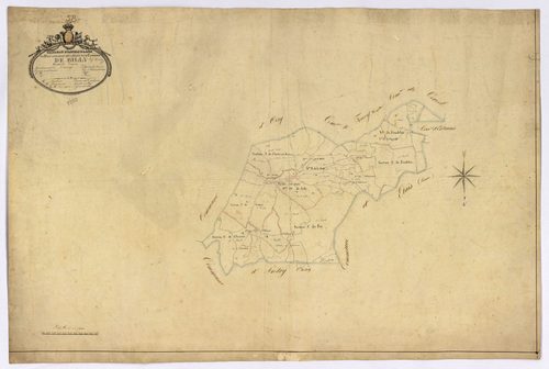 Billy-sur-Oisy, cadastre ancien : tableau d'assemblage