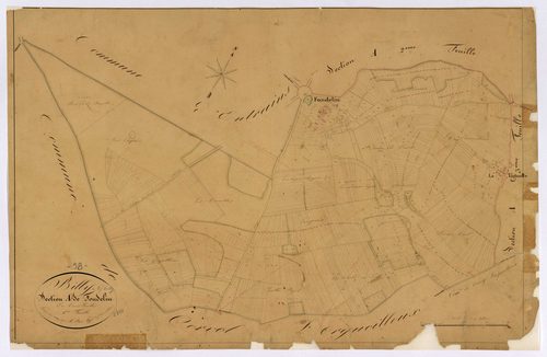 Billy-sur-Oisy, cadastre ancien : plan parcellaire de la section A dite de Fondelin, feuille 1
