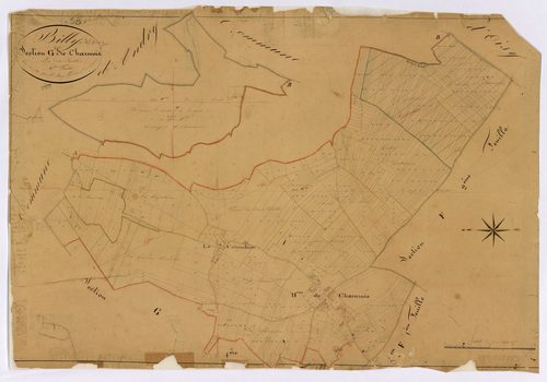 Billy-sur-Oisy, cadastre ancien : plan parcellaire de la section G dite de Charmois, feuille 2