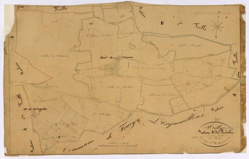 Billy-sur-Oisy, cadastre ancien : plan parcellaire de la section A dite de Fondelin, feuille 3