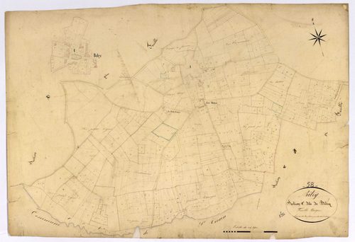 Bitry, cadastre ancien : plan parcellaire de la section C dite de Bitry