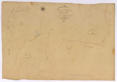 Blismes, cadastre ancien : plan parcellaire de la section E dite de Quincize, feuille 2