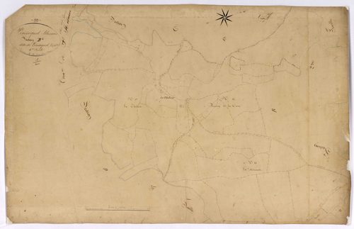 Blismes, cadastre ancien : plan parcellaire de la section B dite de Poussignol, feuille 4