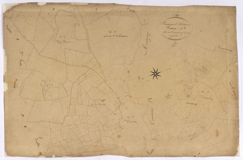 Blismes, cadastre ancien : plan parcellaire de la section C dite de Veaumery, feuille 1
