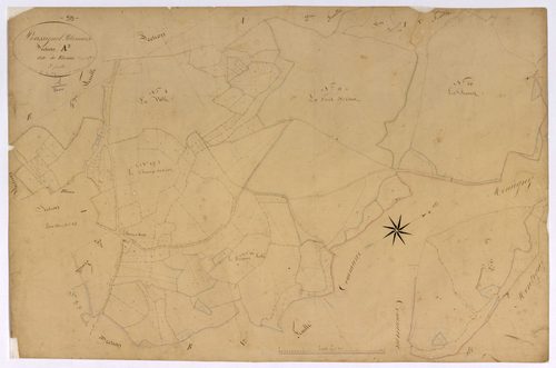 Blismes, cadastre ancien : plan parcellaire de la section A dite de Blismes, feuille 3