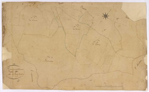 Blismes, cadastre ancien : plan parcellaire de la section D dite de Bussy, feuille 2