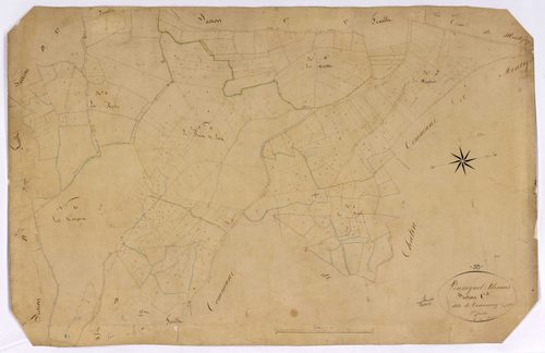 Blismes, cadastre ancien : plan parcellaire de la section C dite de Veaumery, feuille 2