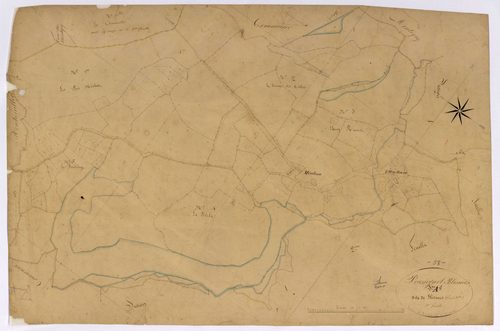 Blismes, cadastre ancien : plan parcellaire de la section A dite de Blismes, feuille 1