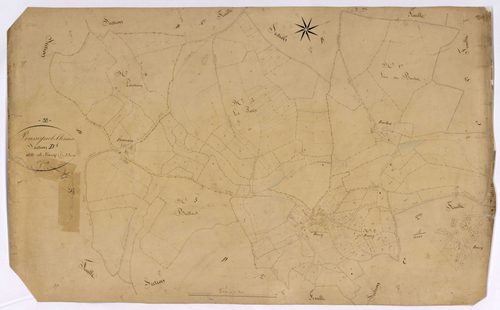 Blismes, cadastre ancien : plan parcellaire de la section D dite de Bussy, feuille 1
