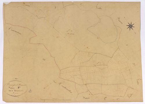 Blismes, cadastre ancien : plan parcellaire de la section A dite de Blismes, feuille 2