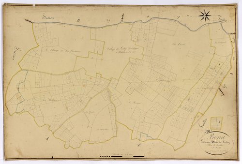 Bona, cadastre ancien : plan parcellaire de la section A dite de Lichy, feuille 3