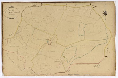 Bona, cadastre ancien : plan parcellaire de la section C dite de la Bretonnière, feuille 4
