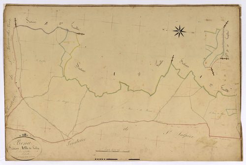Bona, cadastre ancien : plan parcellaire de la section A dite de Lichy, feuille 1