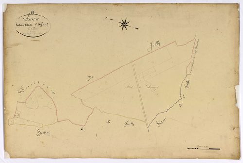 Bona, cadastre ancien : plan parcellaire de la section B dite d'Agland, feuille 5