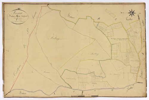 Bona, cadastre ancien : plan parcellaire de la section B dite d'Agland, feuille 2