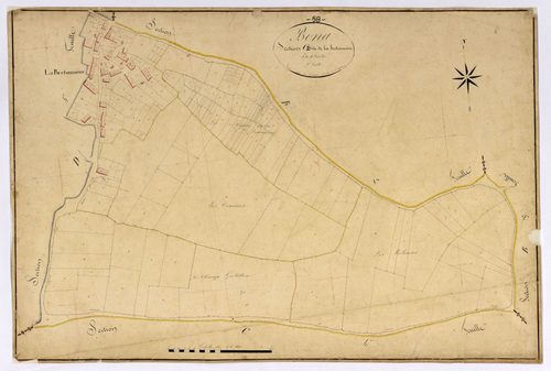 Bona, cadastre ancien : plan parcellaire de la section C dite de la Bretonnière, feuille 2