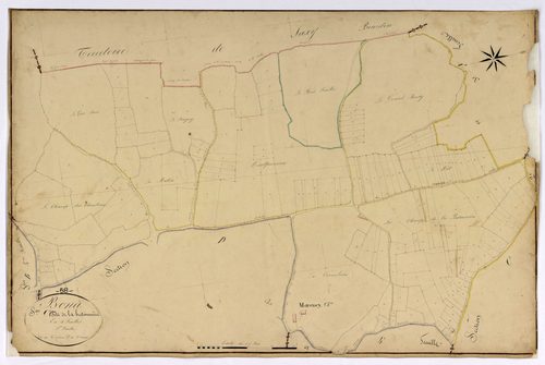 Bona, cadastre ancien : plan parcellaire de la section C dite de la Bretonnière, feuille 1
