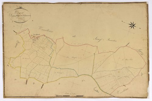 Bona, cadastre ancien : plan parcellaire de la section C dite de la Bretonnière, feuille 3