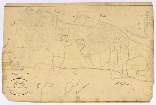 Bouhy, cadastre ancien : plan parcellaire de la section F dite de Forges, feuille 2