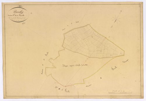 Bouhy, cadastre ancien : plan parcellaire de la section C dite de Vauvrille, feuille 2