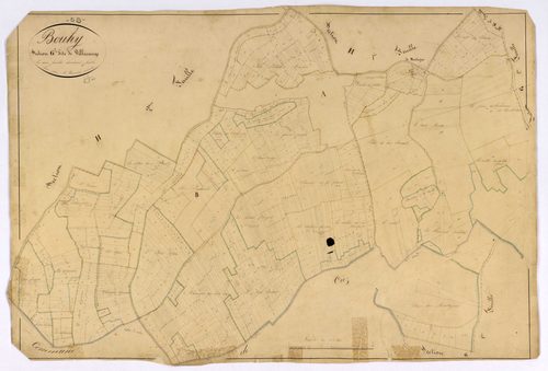 Bouhy, cadastre ancien : plan parcellaire de la section G dite de Villesauge, feuille 2