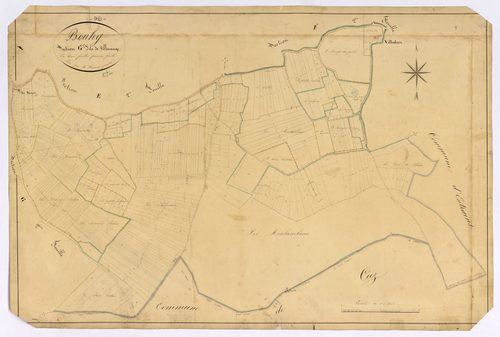 Bouhy, cadastre ancien : plan parcellaire de la section G dite de Villesauge, feuille 1