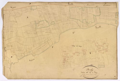 Bouhy, cadastre ancien : plan parcellaire de la section F dite de Forges, feuille 1