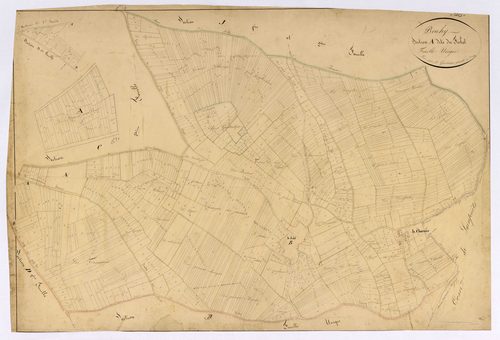 Bouhy, cadastre ancien : plan parcellaire de la section A dite du Feslot