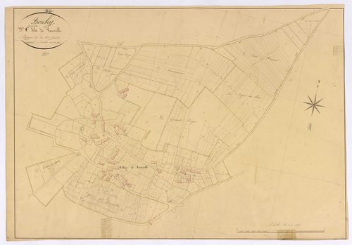 Bouhy, cadastre ancien : plan parcellaire de la section C dite de Vauvrille, feuille 2, développement