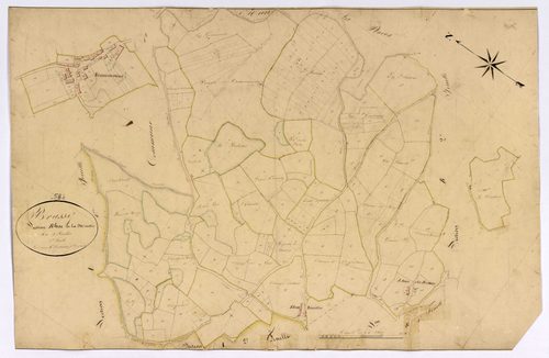 Brassy, cadastre ancien : plan parcellaire de la section B dite de la Montée, feuille 1