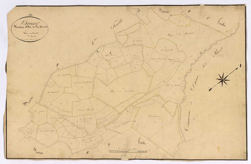 Brassy, cadastre ancien : plan parcellaire de la section B dite de la Montée, feuille 2