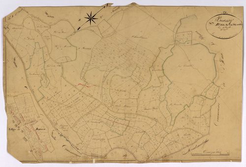 Brassy, cadastre ancien : plan parcellaire de la section B dite de la Montée, feuille 3