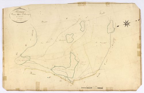Brassy, cadastre ancien : plan parcellaire de la section E dite de Polquemignon, feuille 5