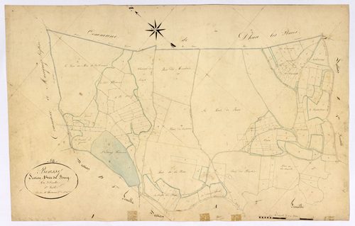 Brassy, cadastre ancien : plan parcellaire de la section A dite du Bourg, feuille 1