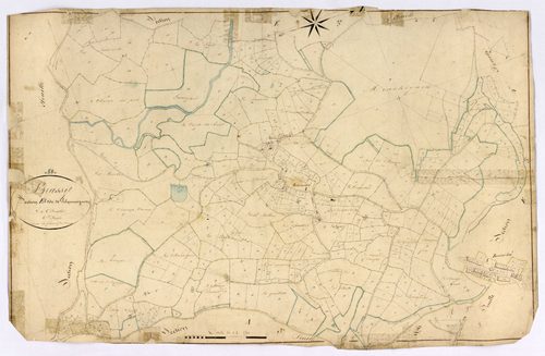Brassy, cadastre ancien : plan parcellaire de la section E dite de Polquemignon, feuille 6