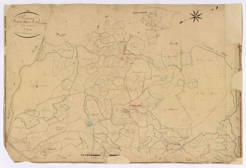 Brassy, cadastre ancien : plan parcellaire de la section E dite de Polquemignon, feuille 2