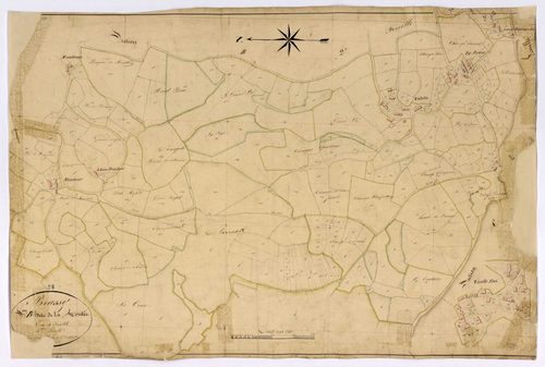 Brassy, cadastre ancien : plan parcellaire de la section B dite de la Montée, feuille 4