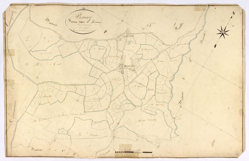 Brassy, cadastre ancien : plan parcellaire de la section C dite de Razou, feuille 6