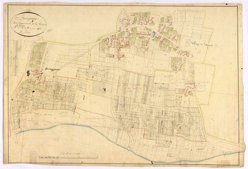 Breugnon, cadastre ancien : plan parcellaire de la section A dite de Lattreaut, feuille 2