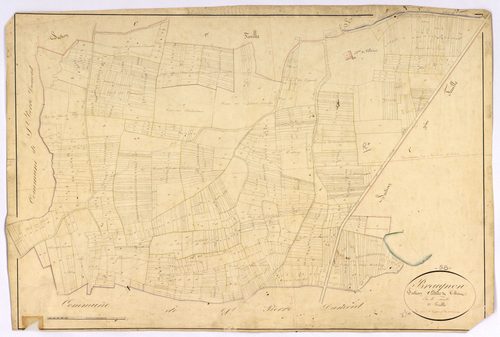 Breugnon, cadastre ancien : plan parcellaire de la section C dite de Villaine, feuille 2