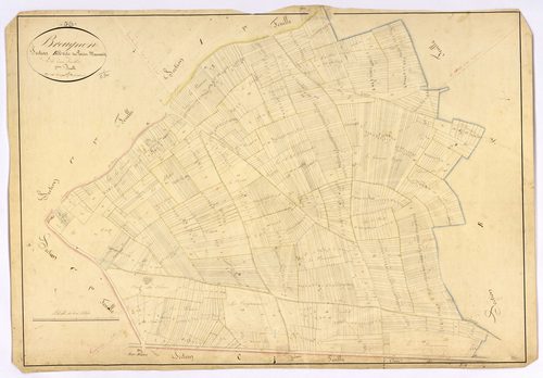 Breugnon, cadastre ancien : plan parcellaire de la section B dite du Poirier Mauvais, feuille 2