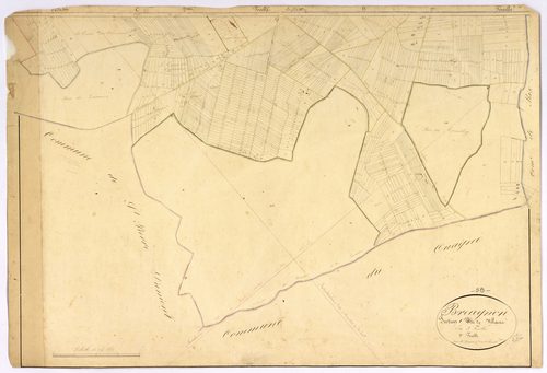 Breugnon, cadastre ancien : plan parcellaire de la section C dite de Villaine, feuille 3