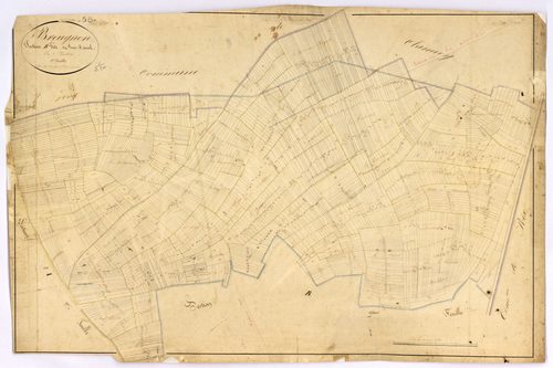 Breugnon, cadastre ancien : plan parcellaire de la section B dite du Poirier Mauvais, feuille 1