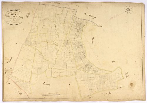 Brèves, cadastre ancien : plan parcellaire de la section A dite de Jardy, feuille 1